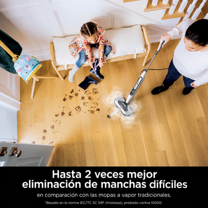 Mopa a Vapor con Cepillos Giratorios | Limpieza Profunda de Pisos