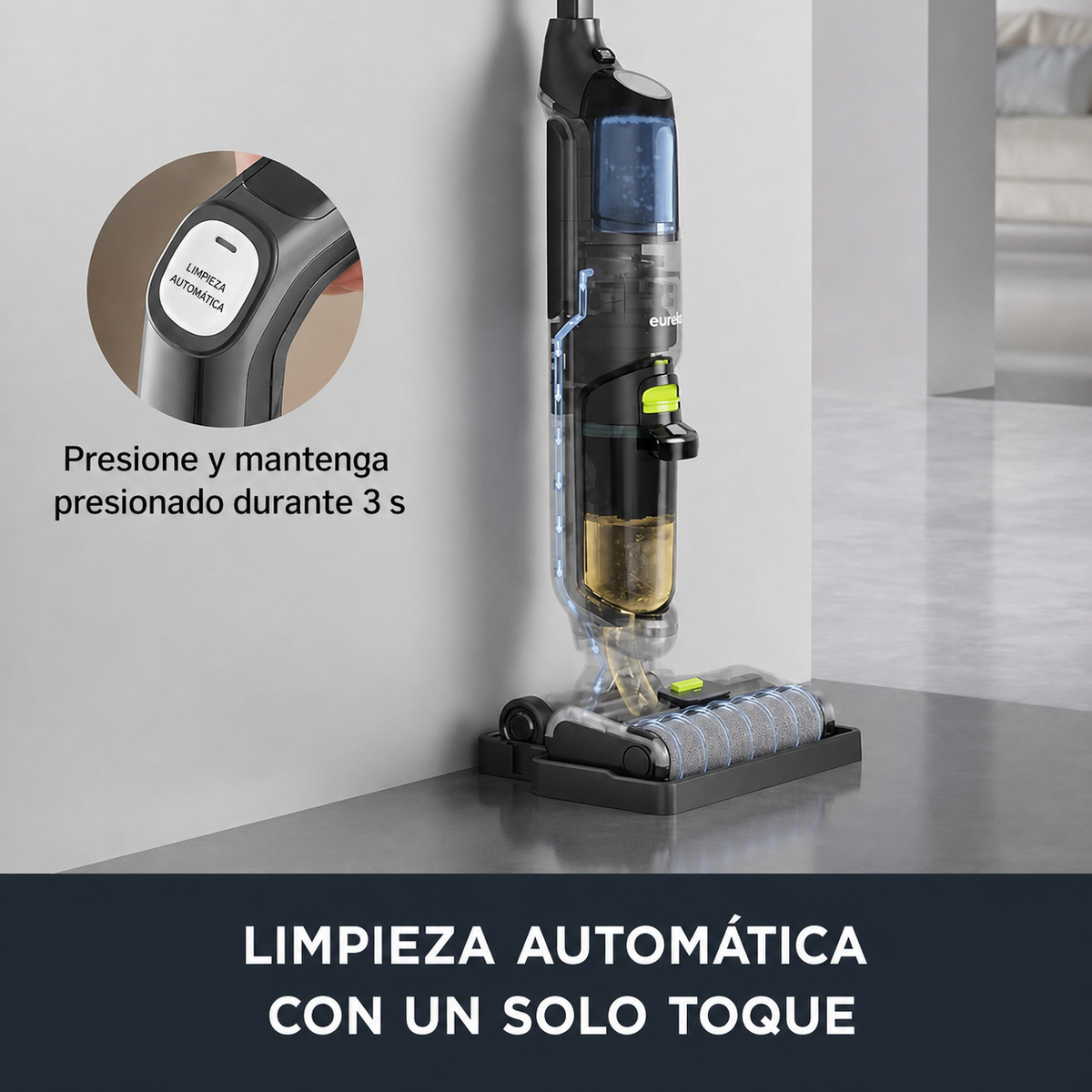 EUREKA - Aspiradora Inalámbrica 2 en 1 Blanca | Superligera y Portátil