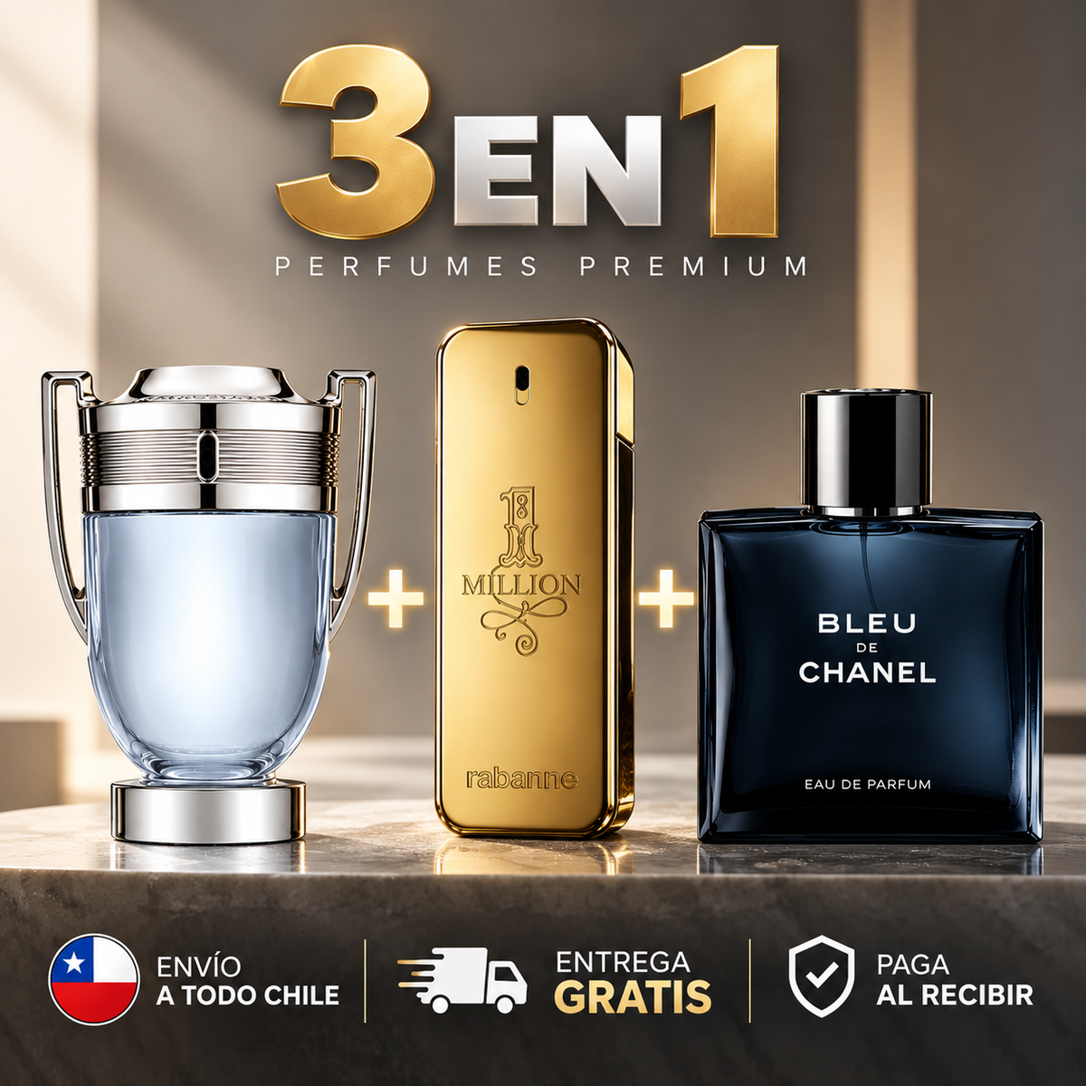 Kit 3 Perfumes Premium para Hombre | 100ML Cada Uno