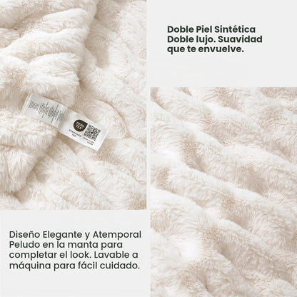 Manta Sherpa Ultrasuave y Esponjosa para Sofá o Cama | Máximo Confort
